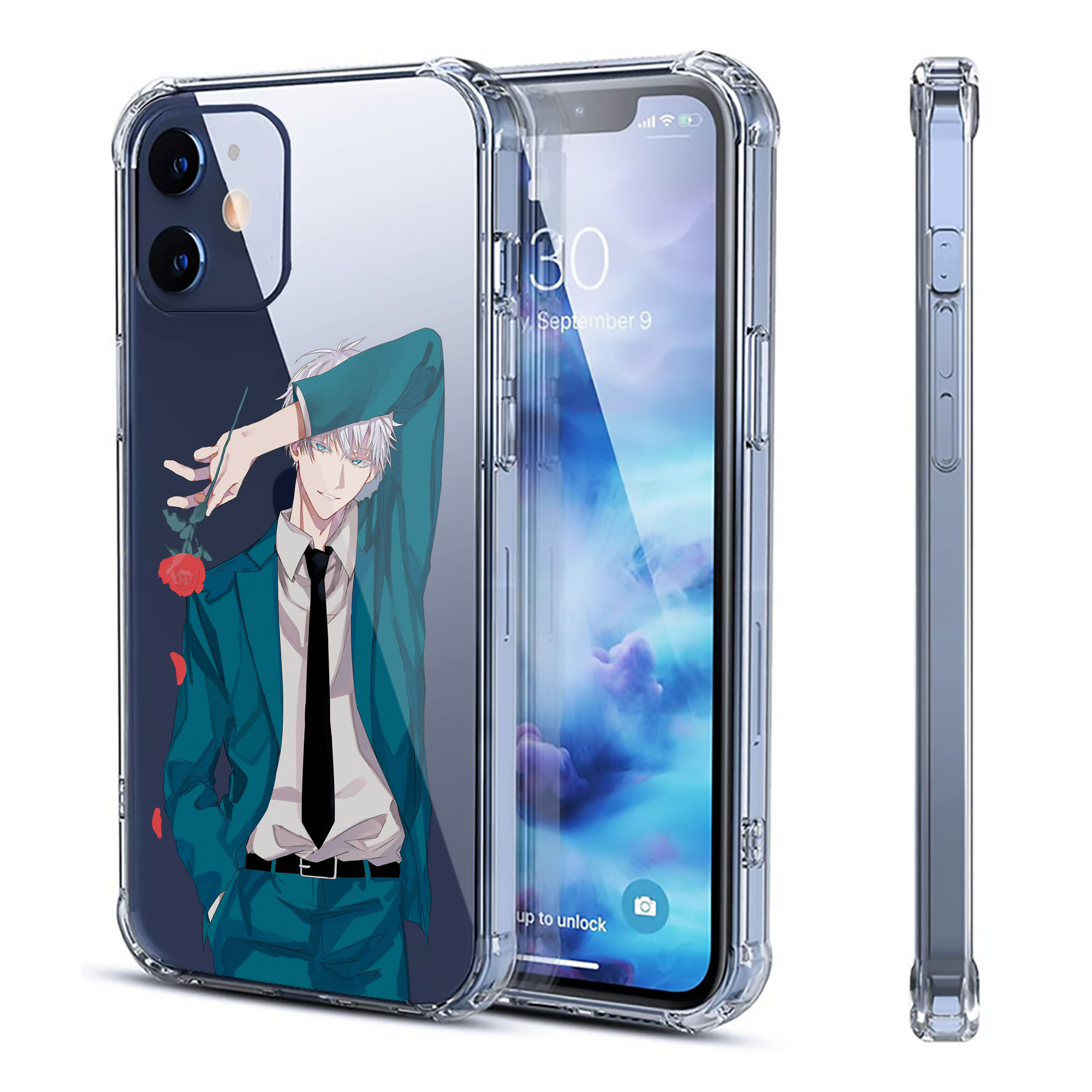 （画像用） 呪術廻戦 Jujutsu Kaisen 【iPhone 12シリーズ対応】透明スマホケース（クリアソフトケース）